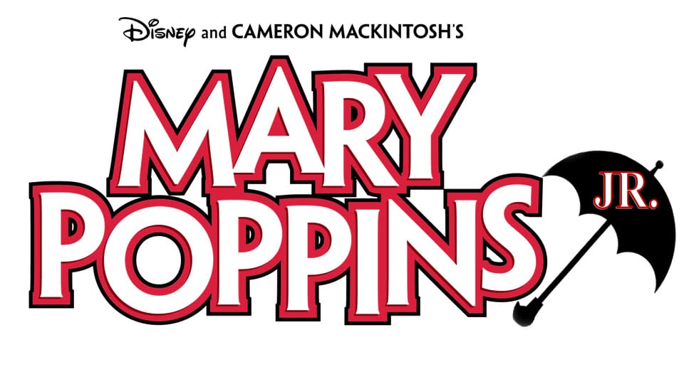 Promotional graphic for Disney's Mary Poppins, Jr. in Theatre Camp