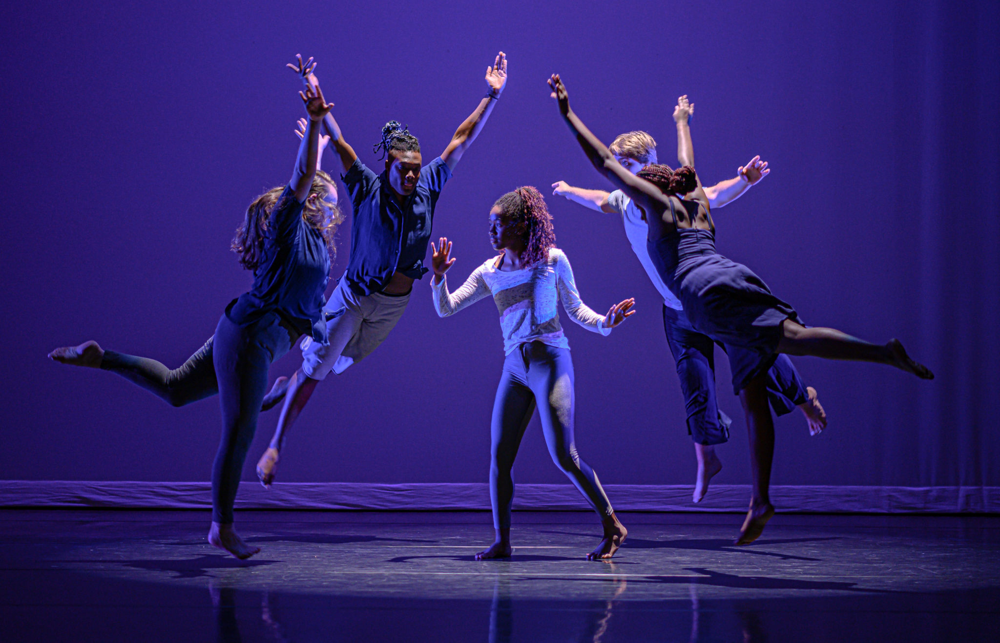 Coker dance students on stage