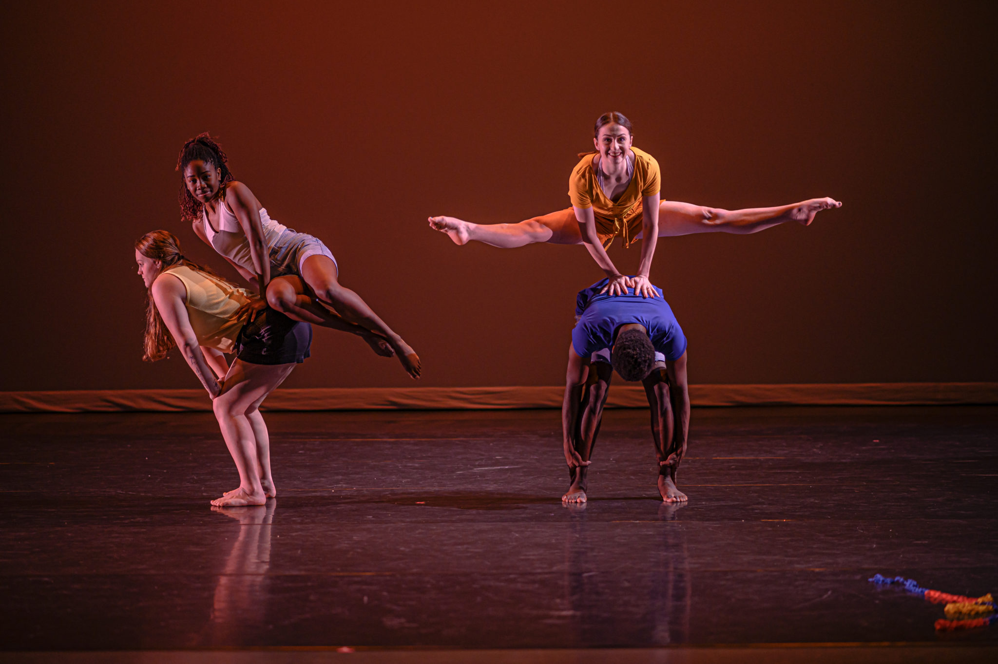 Coker dance students on stage