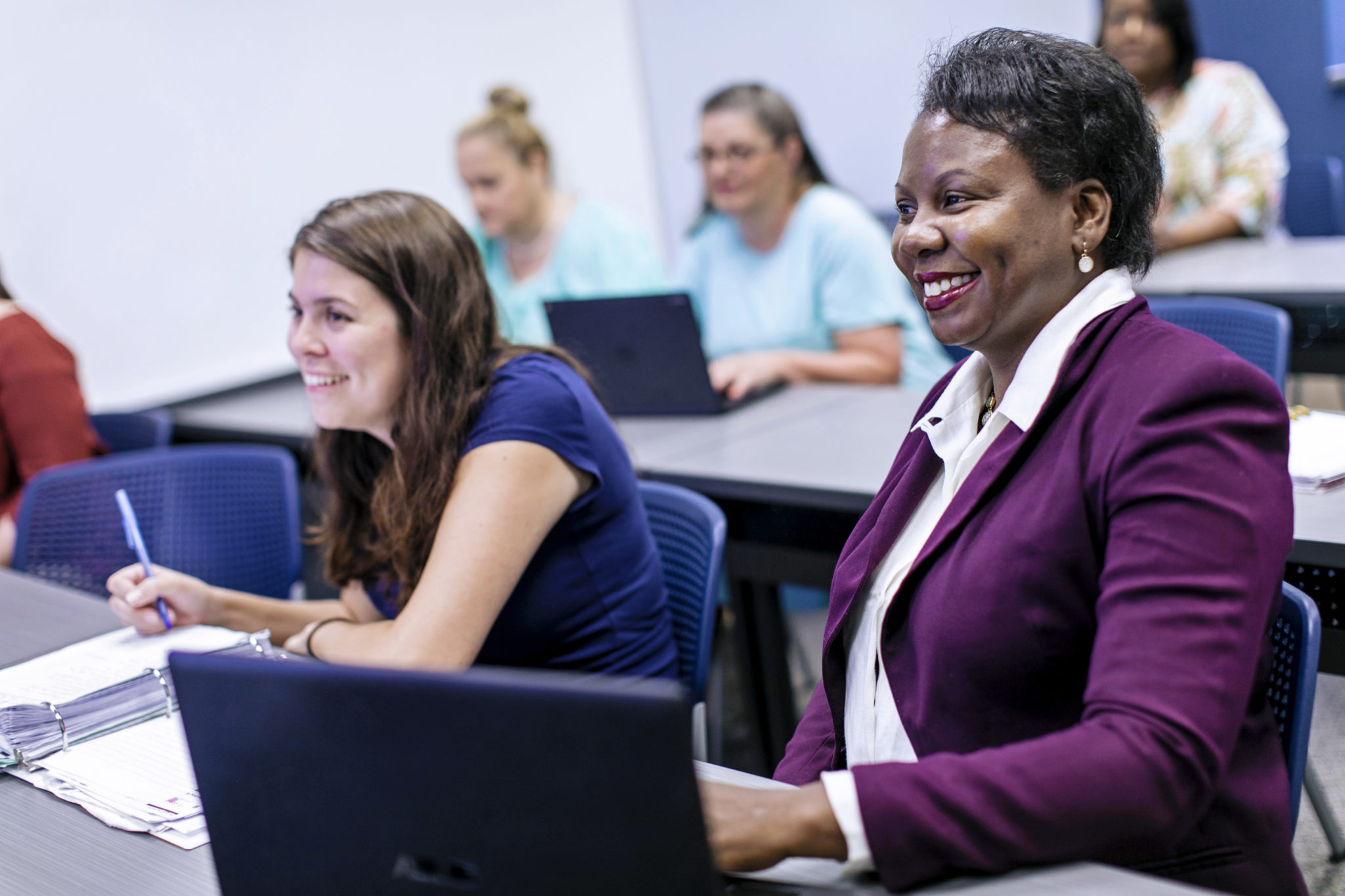 Two Students in a Coker classroom (decorative)